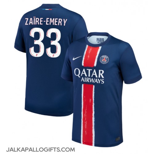 Paris Saint-Germain Warren Zaire-Emery #33 Kotipaita 2024-25 Lyhythihainen